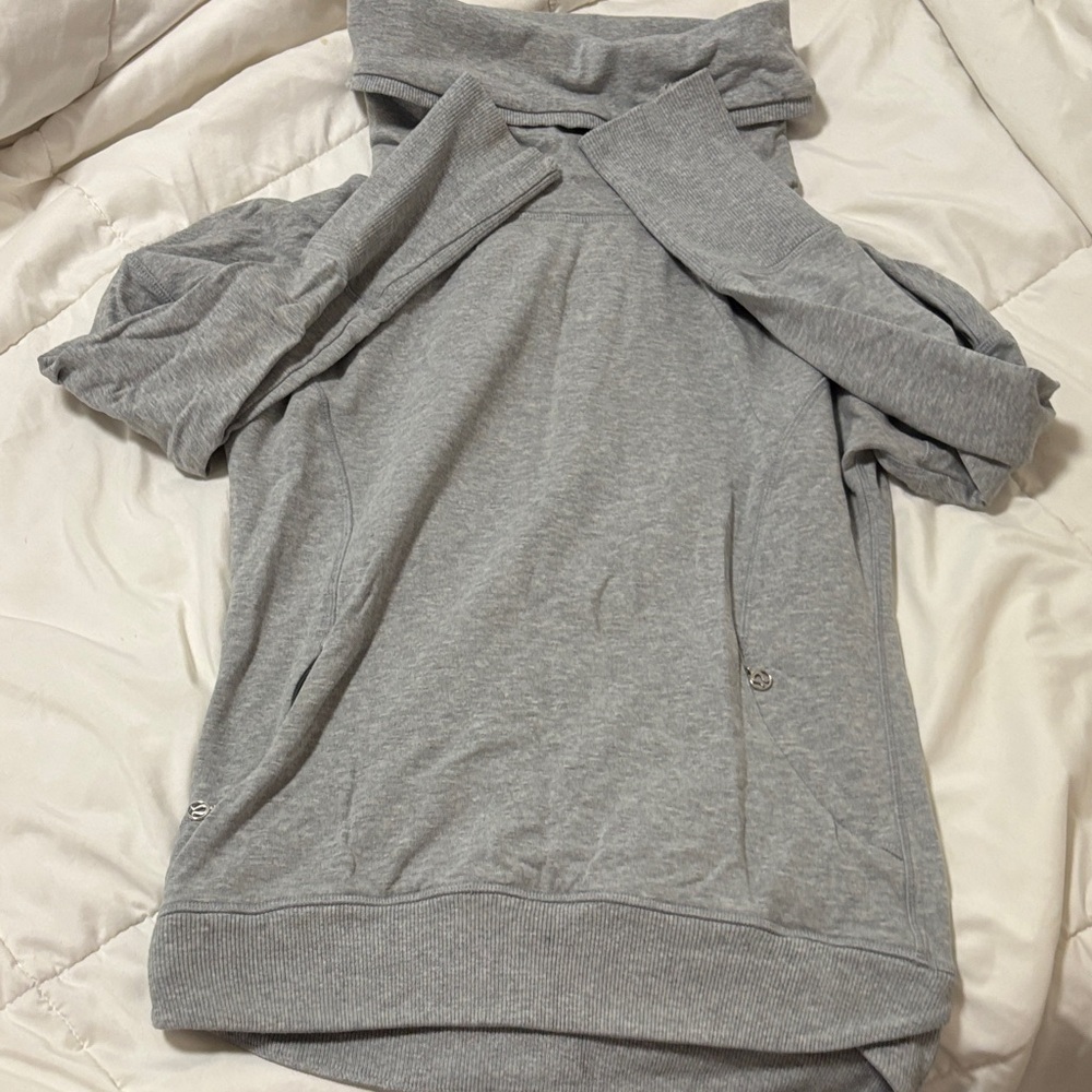 Gray Short Sleeve Hoodie